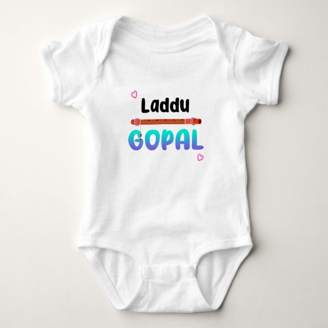 Lord Krishna Janmashtami Laddu Gopal T Shirt (Framsida)