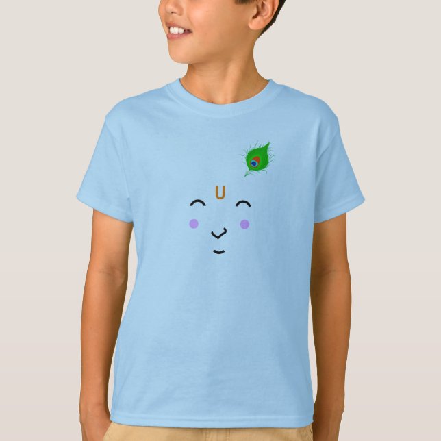Lord Krishna Janmashtami Laddu Gopal T Shirt (Framsida)