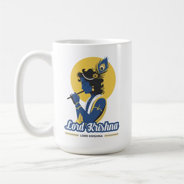 Lord Krishna Ji T-Shirt Kaffemugg (Vänster)