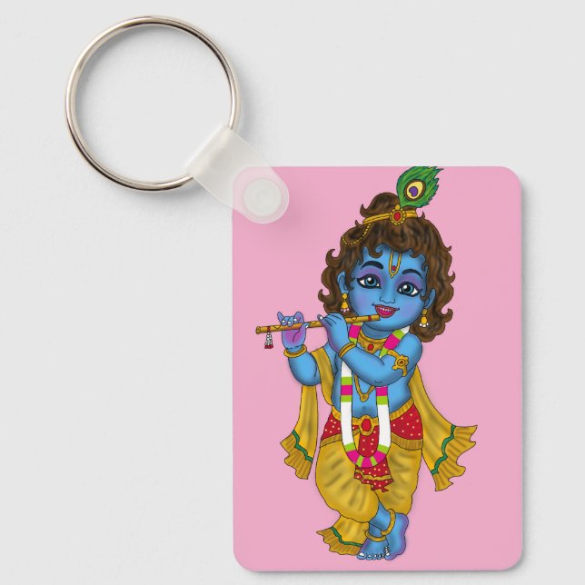 Lord Krishna Keychain Nyckelring (Framsida)