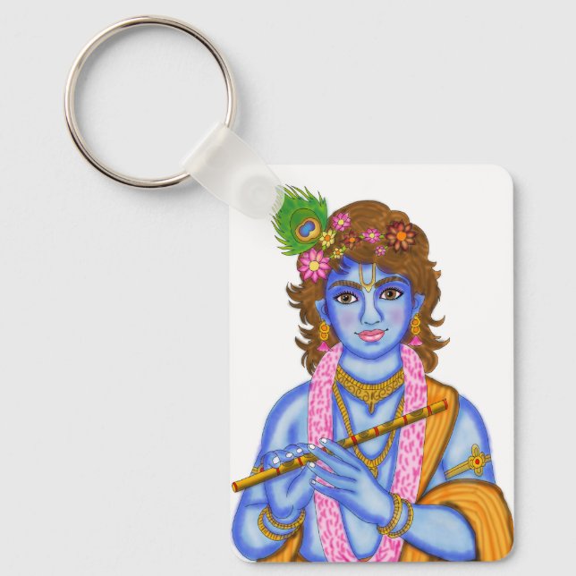 Lord Krishna Keychain Nyckelring (Framsida)