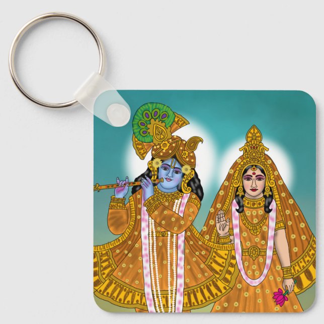Lord Krishna Keychain Nyckelring (Framsida)