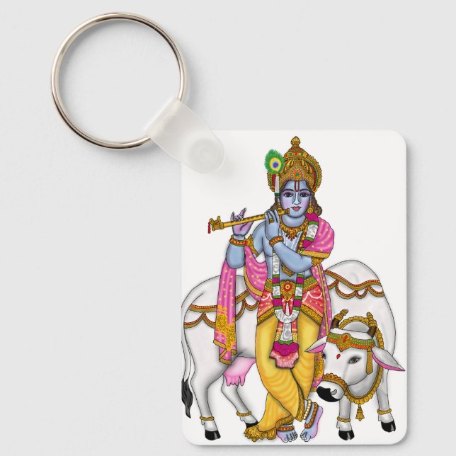Lord Krishna Keychain Nyckelring (Framsida)