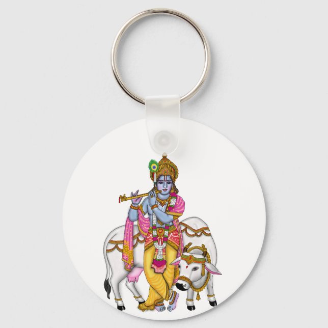 Lord Krishna Keychain Nyckelring (Framsida)