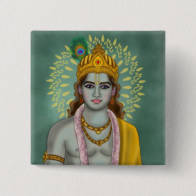 Lord Krishna-knapp Knapp (Framsida)