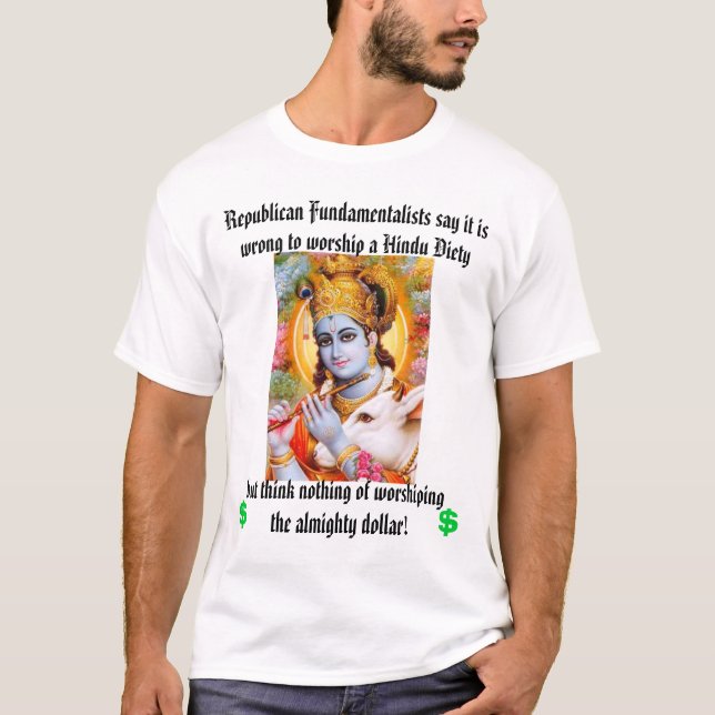 Lord Krishna, Lord Krishna T Shirt (Framsida)