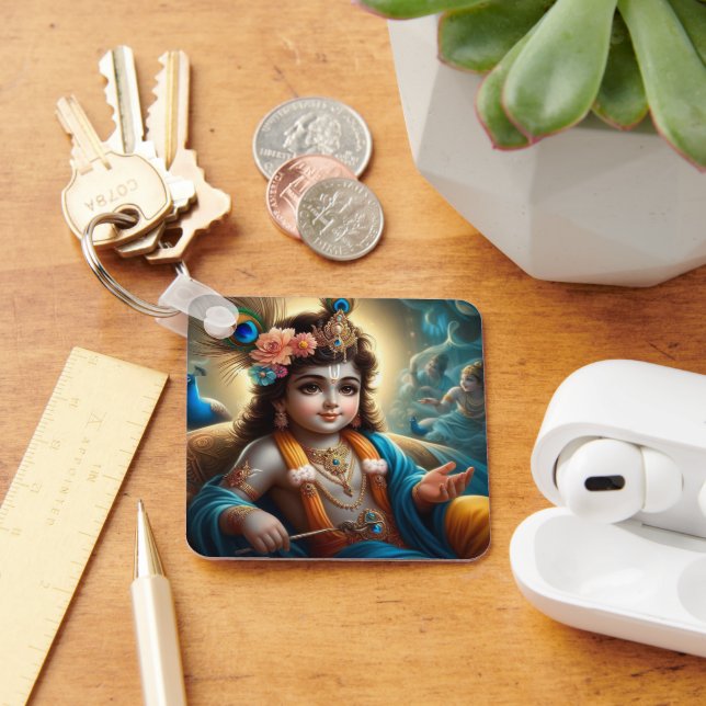 Lord Krishna Magnetic Card Nyckelring (Skrivbord)