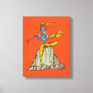 Lord Krishna med flöjten Canvastryck