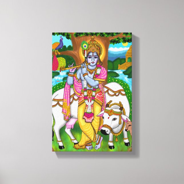 Lord Krishna Poster Canvastryck (Framsida)