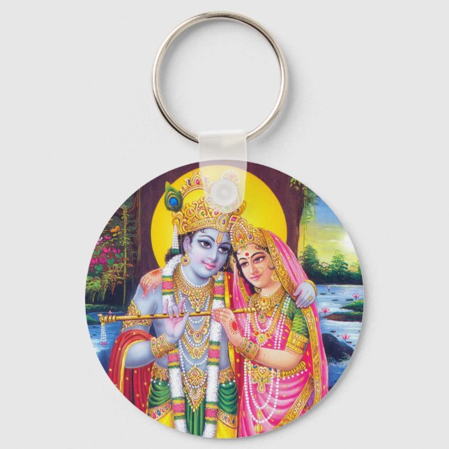 Lord Krishna & Radha Nyckelring (Framsida)