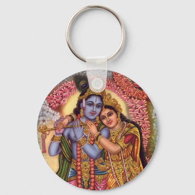 Lord Krishna & Radha Nyckelring (Framsida)