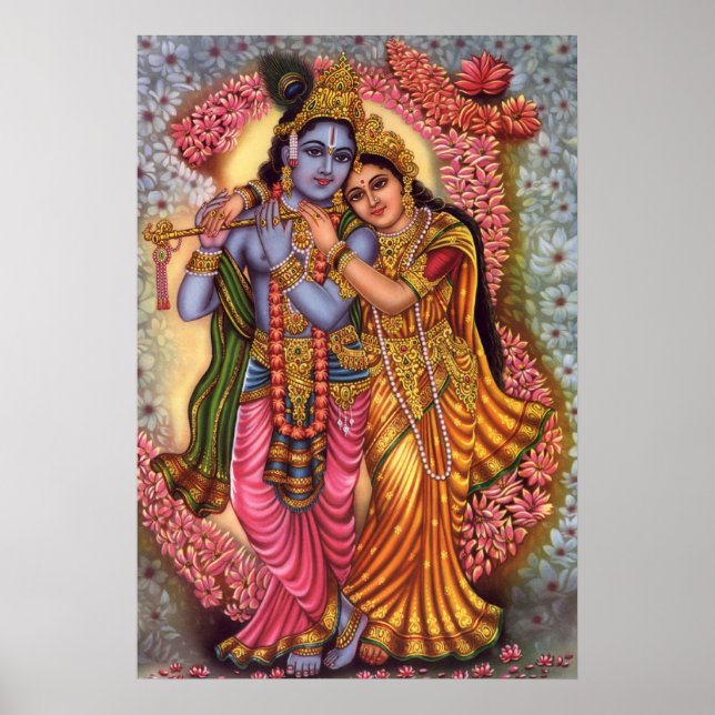 Lord Krishna & Radha Poster (Framsidan)