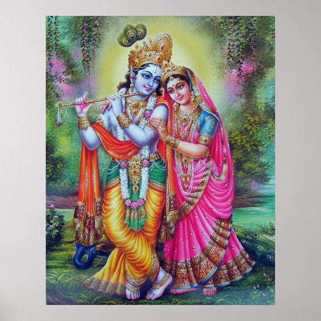 Lord Krishna & Radha Poster (Framsidan)