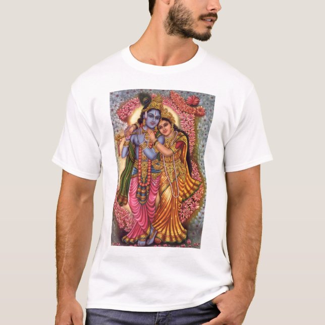 Lord Krishna & Radha T Shirt (Framsida)