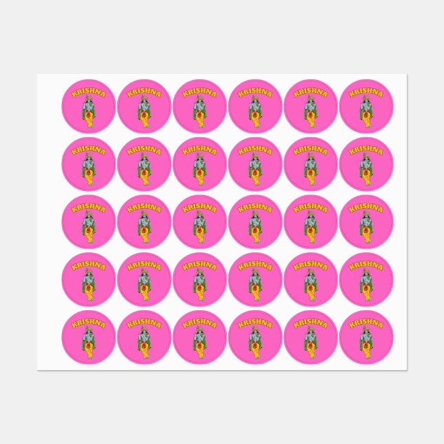 Lord Krishna Small Stickers (Ark)