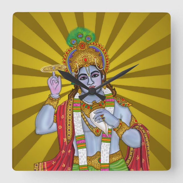 Lord Krishna väggur (Framsida)