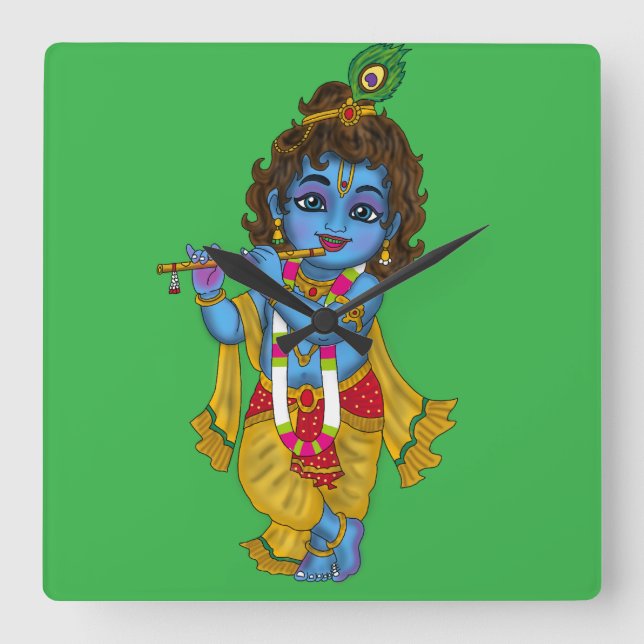 Lord Krishna väggur  (Framsida)