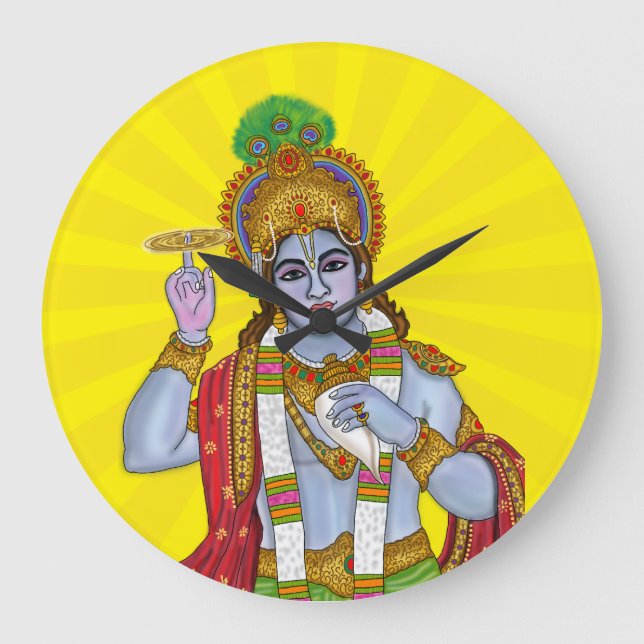 Lord Krishna väggur (Framsida)