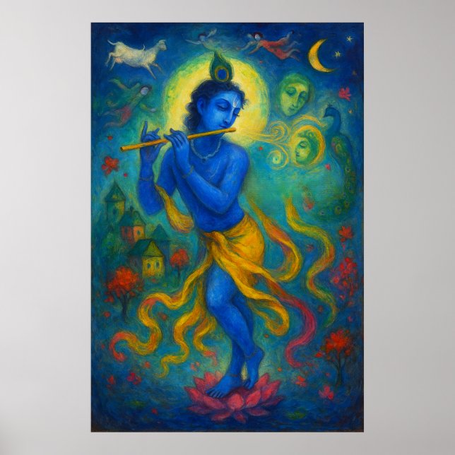 Lord Krishnas gudomliga doance: Einternal Bliss Poster (Framsidan)