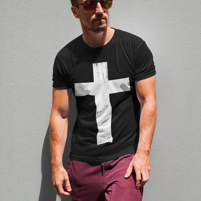 Lord Kristus Kor T Shirt (Men in Sunglasses posing in cross symbol t-shirt)