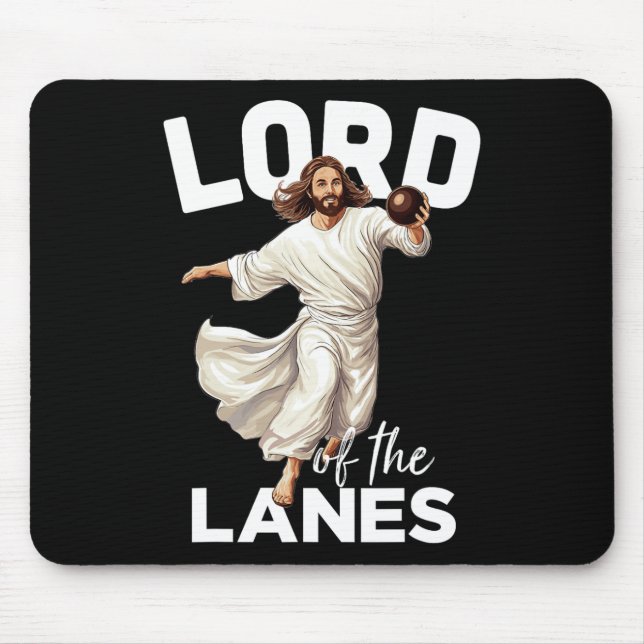 Lord Lanes Funny Christian Kristus Gutter Bowling  Musmatta (Framsidan)