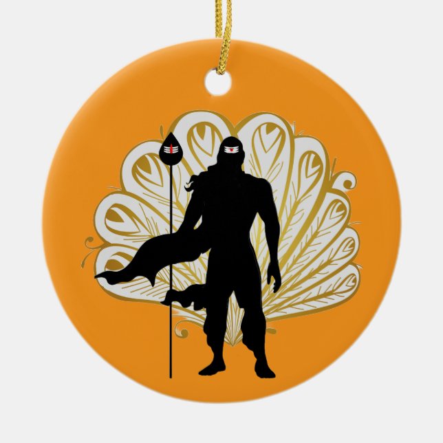 Lord Muruga Julgransprydnad Keramik (Framsidan)