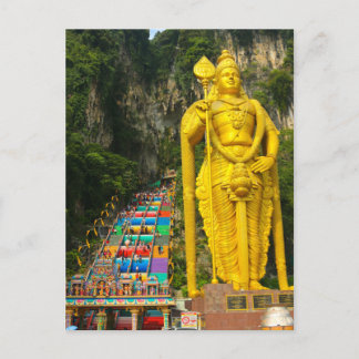 Lord Murugan & trappor vid Batu Caves 2 Vykort