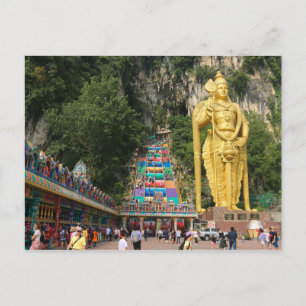 Lord Murugan & trappor vid Batu Caves 3 Vykort