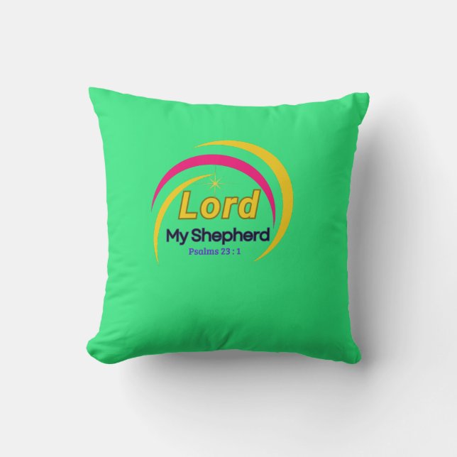 Lord My Sheperd (Psalm 23:1) Pillow Kudde (Framsida)