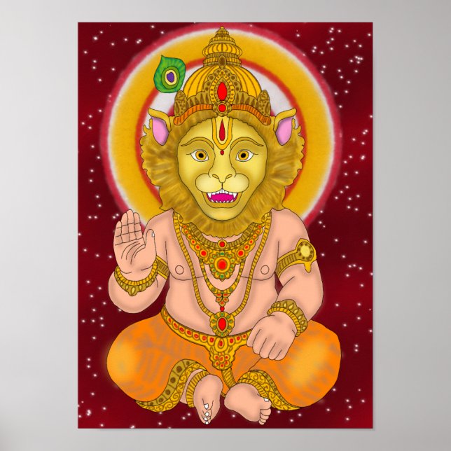 Lord Narsimha Clock Poster (Framsidan)