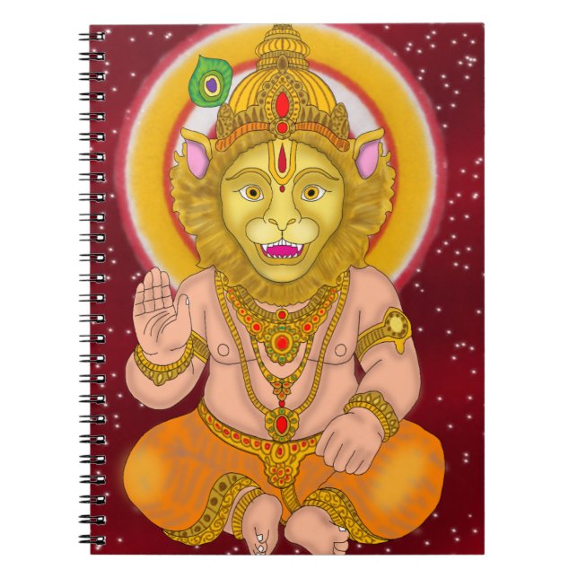 Lord Narsimha Notebook Anteckningsbok (Framsidan)
