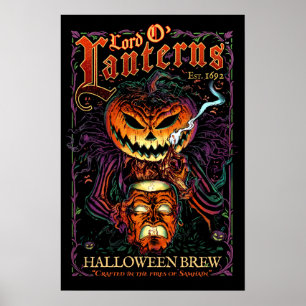 Lord O’ Lanterns Poster - Halloween Brew-etikett