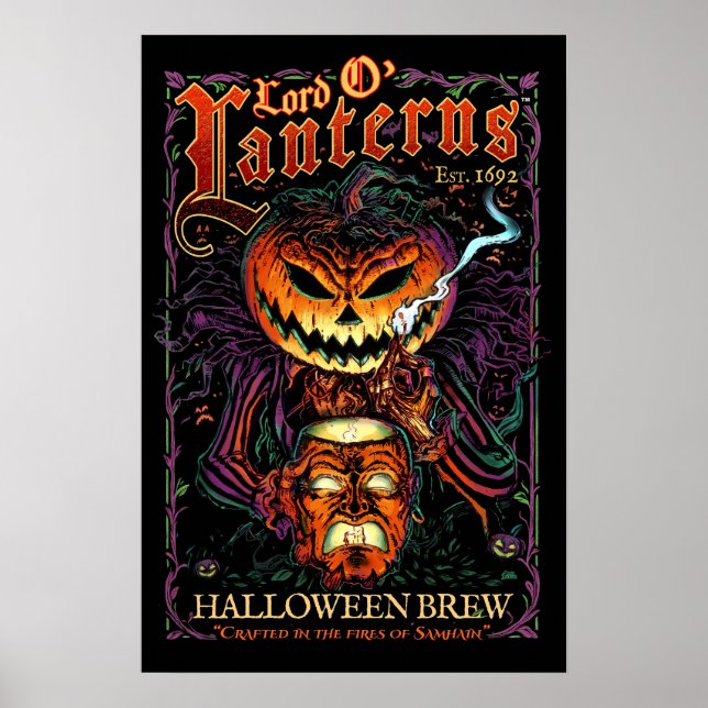 Lord O’ Lanterns Poster - Halloween Brew-etikett (Framsidan)