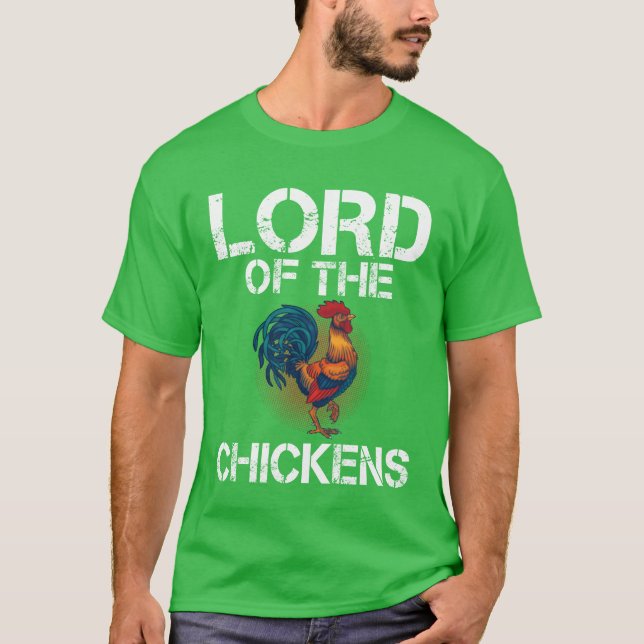Lord of the Chickens Chicken Whisperer Chicken Car T Shirt (Framsida)