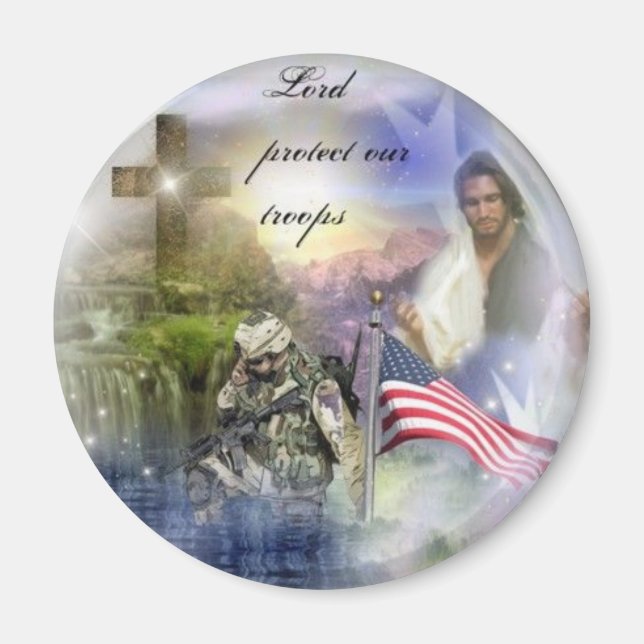 Lord Protect our Troops Magnet (Framsidan)