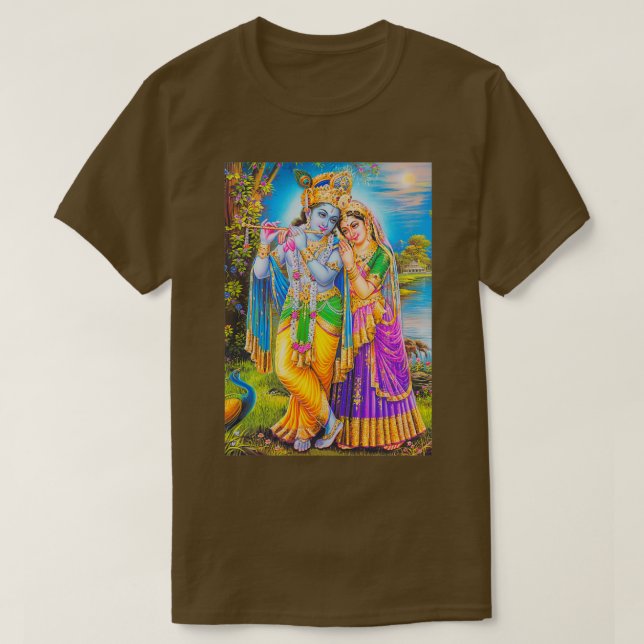 Lord Radsha Krishna Hindu Gods Hinduism Religion T Shirt (Design framsida)