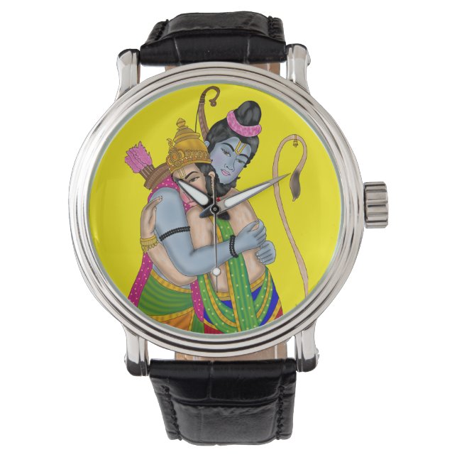 Lord Rama and Hanuman Clock Armbandsur (Framsida)