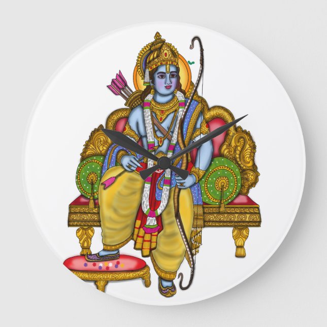 Lord Rama Clock Stor Klocka (Framsida)