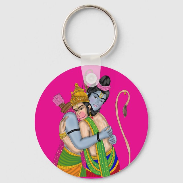 Lord Rama & Hanuman Keychain Nyckelring (Framsida)
