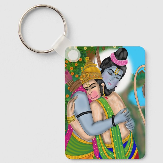 Lord Rama & Hanuman Keychain Nyckelring (Framsida)