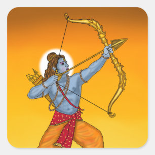Lord Rama-klistermärken Fyrkantigt Klistermärke
