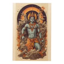 Lord Rama Prated Wood Art