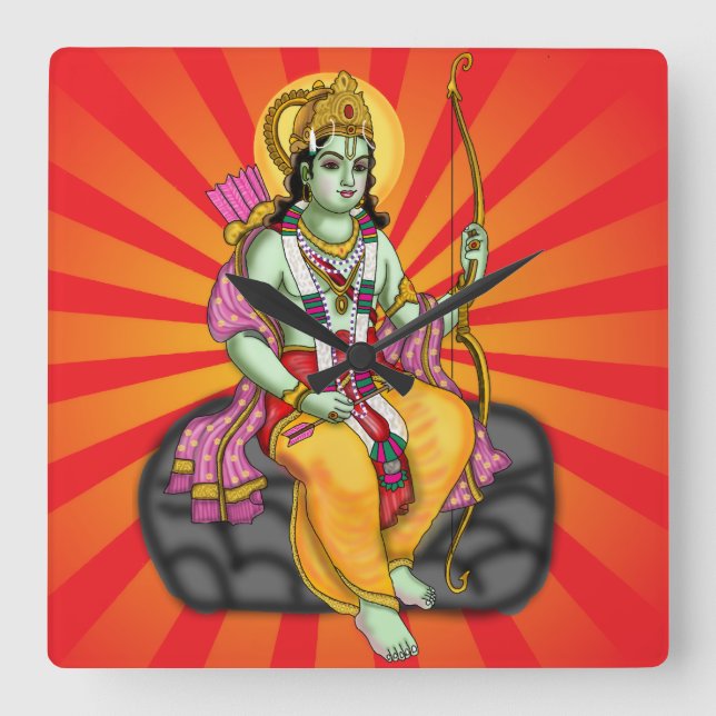 Lord Rama väggklocka (Framsida)