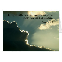 Lord Series fred | Psalm 4 v 8 Hälsningskort