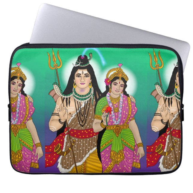 Lord Shiv-Parvati Laptop Cover Laptop Fodral (Framsidan)