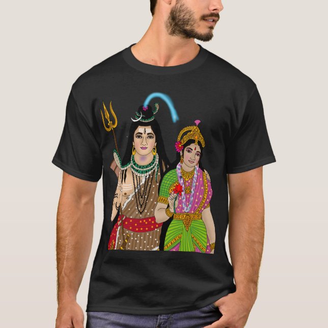 Lord Shiv Parvati T-Shirt (Framsida)