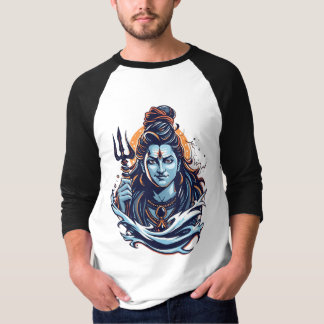 Lord Shiva Adiyogi Art - Powerful Mahadev Trident  T Shirt
