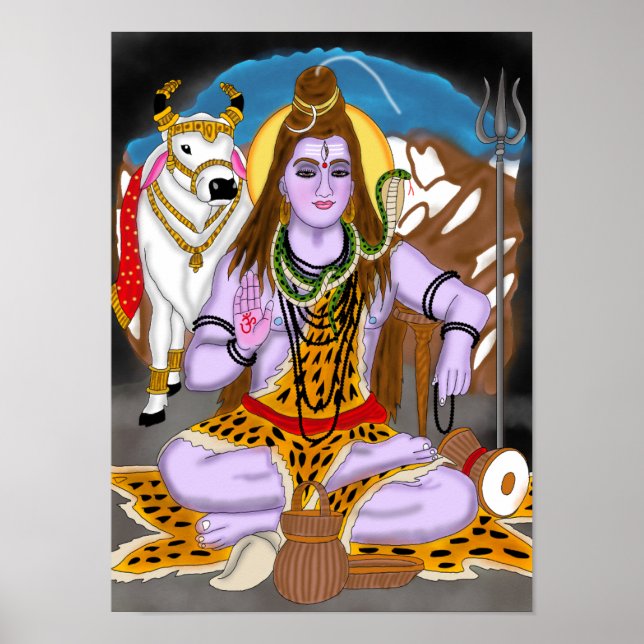 Lord Shiva-affisch Poster (Framsidan)
