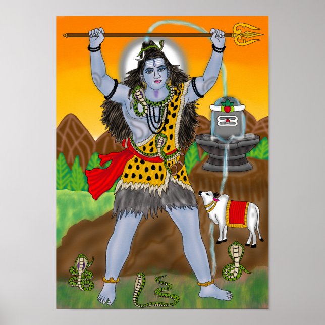 Lord Shiva-affisch Poster (Framsidan)