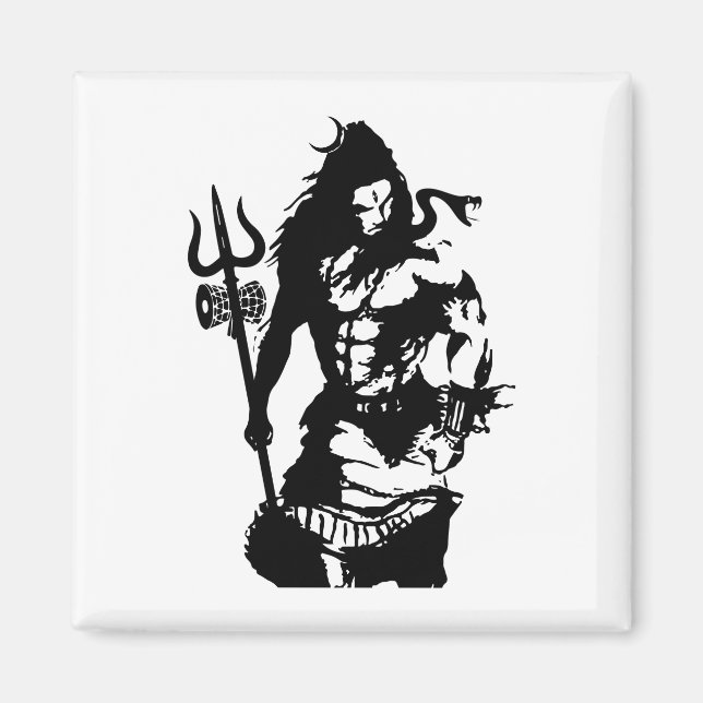 Lord Shiva Art Arg Trishul Magnet (Framsidan)